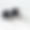 Boucles d'oreille noires et argent