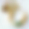 Collier d'aide à l'allaitement, trois perles de coton: vert bambou, perle de tahiti, vanille et en bois de hêtre
