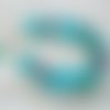 Bracelet en gouttes de verre irisé, aux couleurs de la mer.