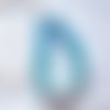 Collier d'allaitement avec perles crochetées dans un camaïeu bleu et turquoise