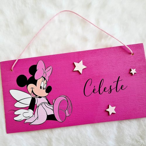 Plaque de porte personnalisée minnie