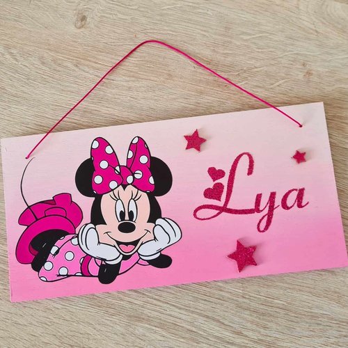 Plaque de porte personnalisée minnie