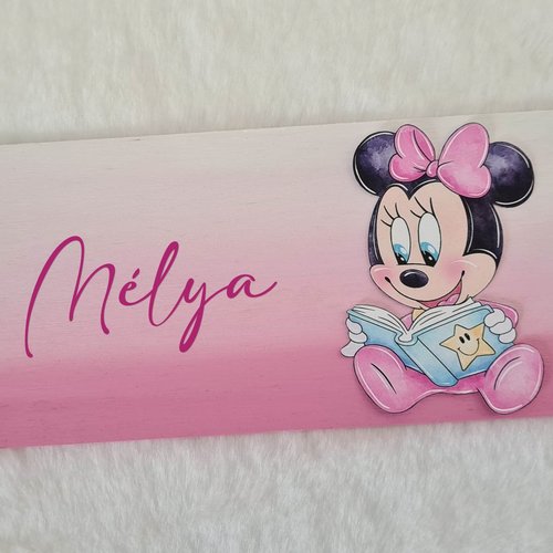 Plaque de porte personnalisée minnie