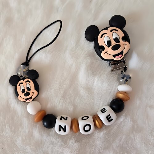 Attache tétine sucette en silicone personnalisé mickey