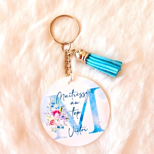 Porte clé acrylique personnalisé spécial maitresse