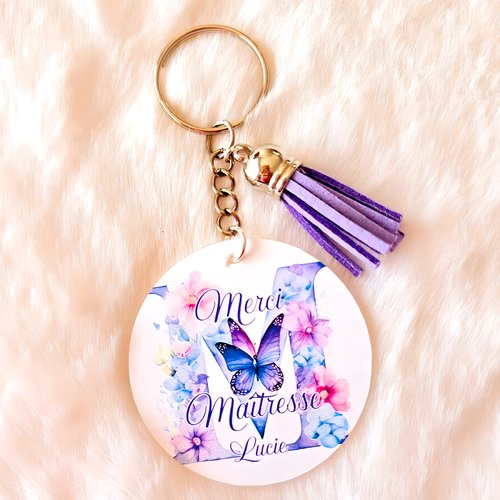 Porte clé acrylique personnalisé spécial maitresse