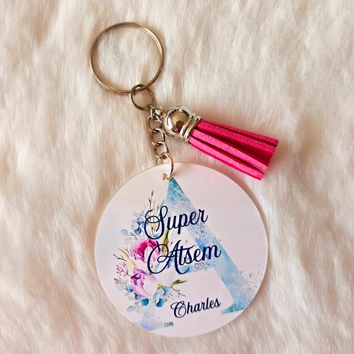 Porte clé acrylique personnalisé spécial atsem