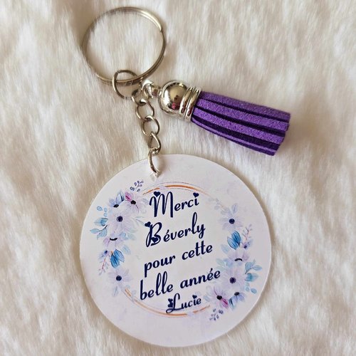 Porte clé acrylique personnalisé  remerciements spécial fin d'année