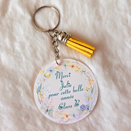 Porte clé acrylique personnalisé  remerciements spécial fin d'année