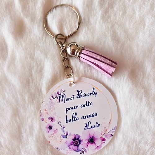 Porte clé acrylique personnalisé  remerciements spécial fin d'année
