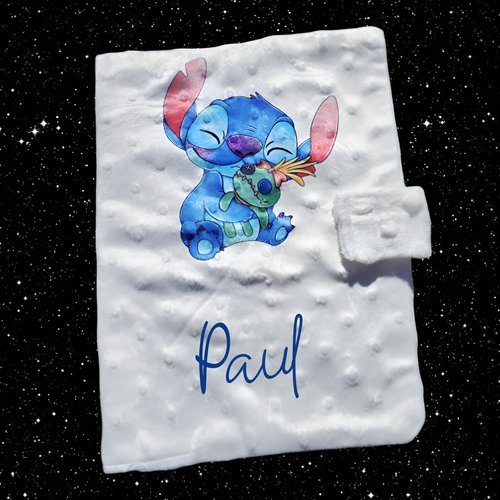 Protège carnet de santé personnalisé stitch