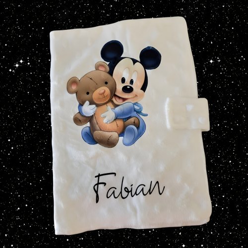 Protège carnet de santé personnalisé mickey