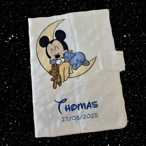 Protège carnet de santé personnalisé mickey