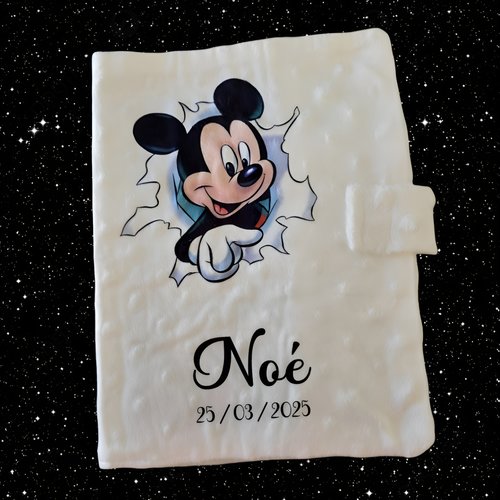 Protège carnet de santé personnalisé mickey