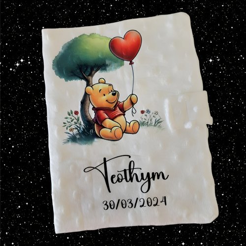 Protège carnet de santé personnalisé winnie