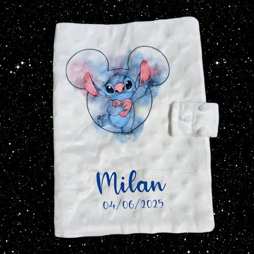 Protège carnet de santé personnalisé stitch