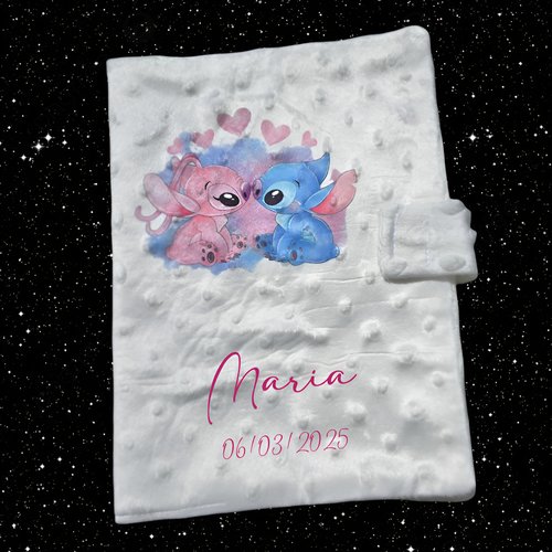 Protège carnet de santé personnalisé stitch