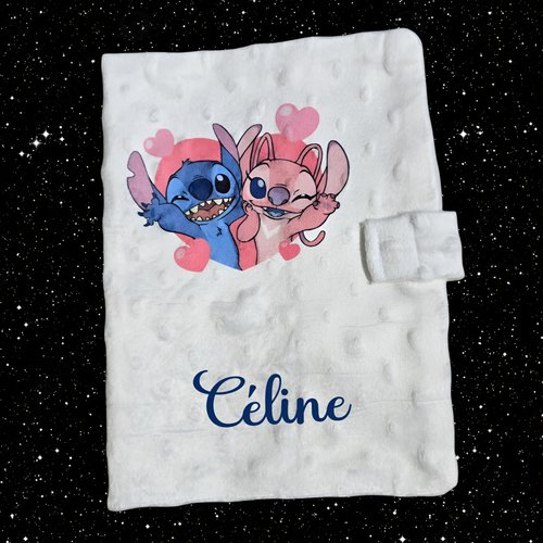 Protège carnet de santé personnalisé stitch