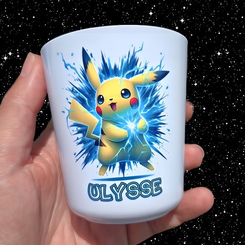 Verre gobelet enfant personnalisé pikachu