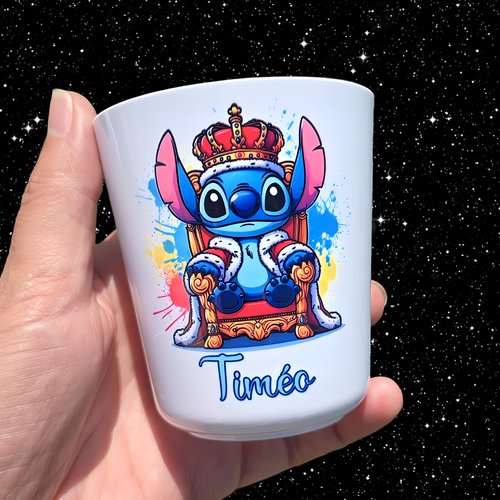 Verre gobelet enfant personnalisé stitch