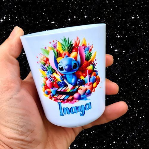 Verre gobelet enfant personnalisé stitch