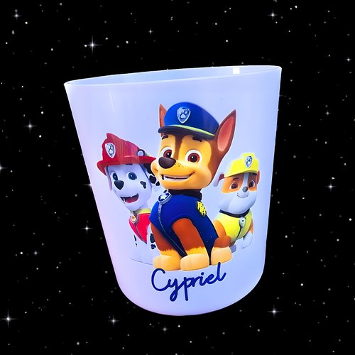 Verre gobelet enfant personnalisé pat patrouille