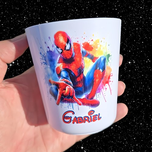 Verre gobelet enfant personnalisé spiderman