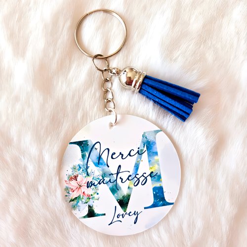 Porte clé acrylique personnalisé spécial maitresse