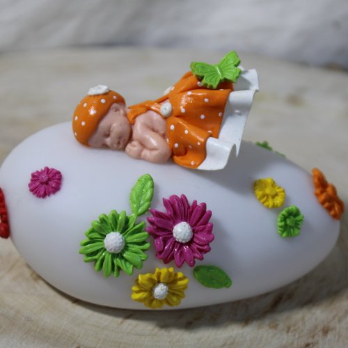 Veilleuse petite fille orange