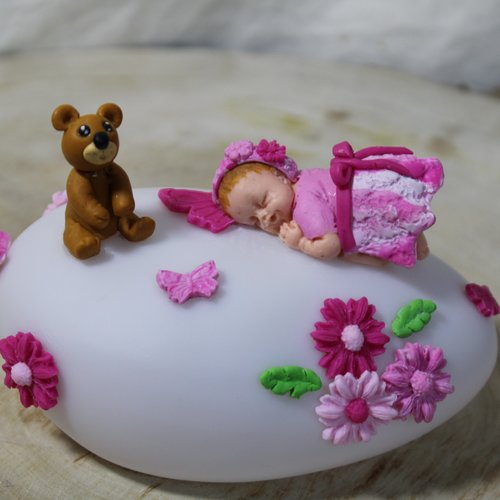 Veilleuse petite fille et son ours