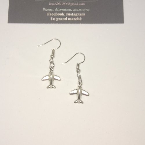 Boucles d'oreilles avion