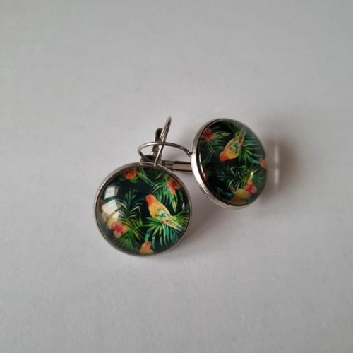 Boucles d'oreilles dormeuses tropicales