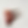 Boucle d'oreille pendante pompons en tissu rouge à fleurs, perles en verre transparente, crochet en métal bronze