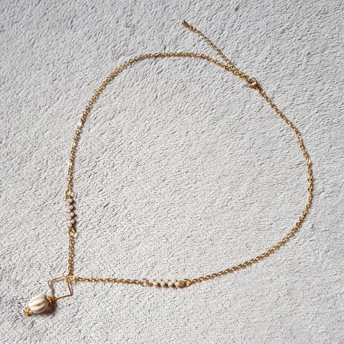 Collier Carré Doré Vermeil 18K - MaR Jewelry, Pendentif Argenté Plaqué Or, Neuf Avec étiquettes