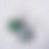 Boucle d'oreille pendante sapin de noel, perles en verre transparente, vert, rouge, blanc, crochet en métal acier inoxydable argenté