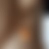 Boucle d'oreille créole, émail ovale orange, métal acier inoxydable doré
