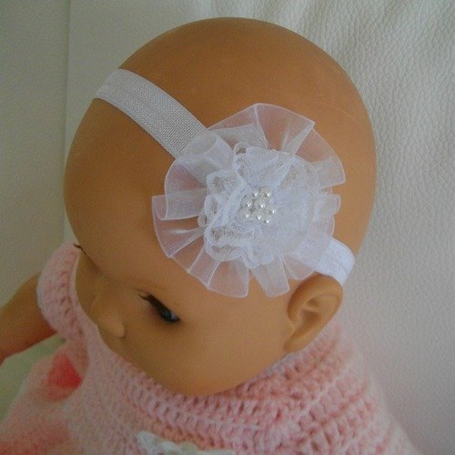 Bandeau Bebe Fille Bapteme Un Grand Marche