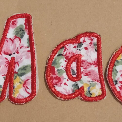 Lettre alphabet thermocollant rouge à personnaliser