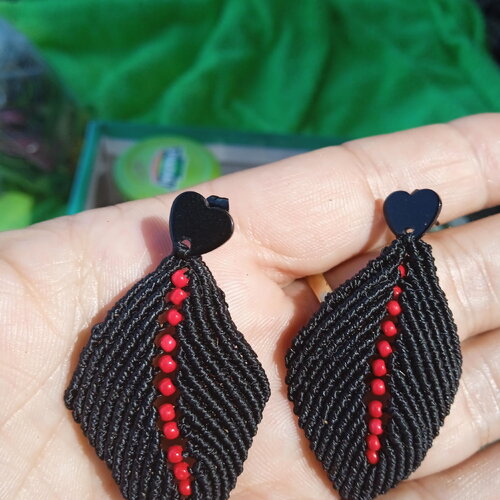 Boucles d'oreilles feuille