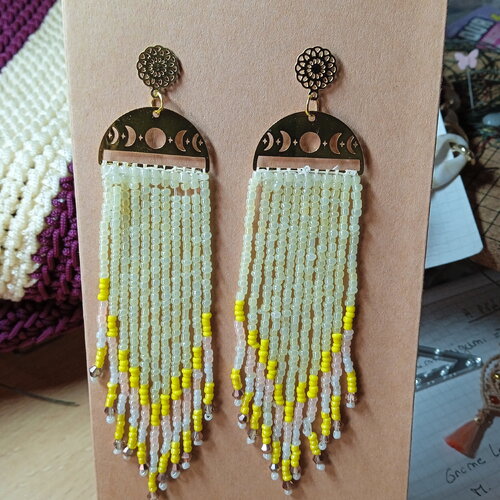 Boucles d'oreilles fanny en perles miyuki