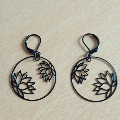 Fleurs de lotus boucles d'oreilles