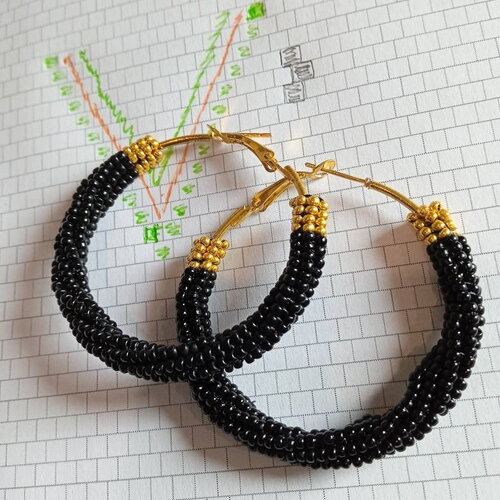 Créole boucles d'oreilles en perles miyuki