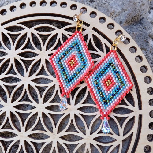 Boucles d'oreilles miyuki delica