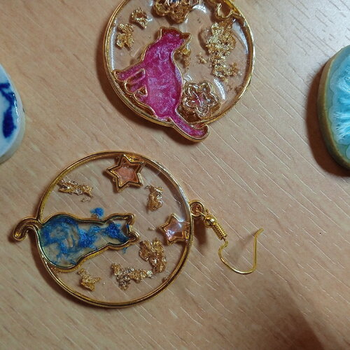 Boucles d'oreilles chat