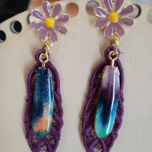 Boucles d'oreilles plumes