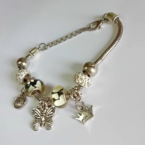 Bracelet "ma collection" – style pandora modulable en acier inox