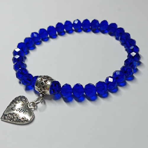 Bracelet fantaisie bleu nuit