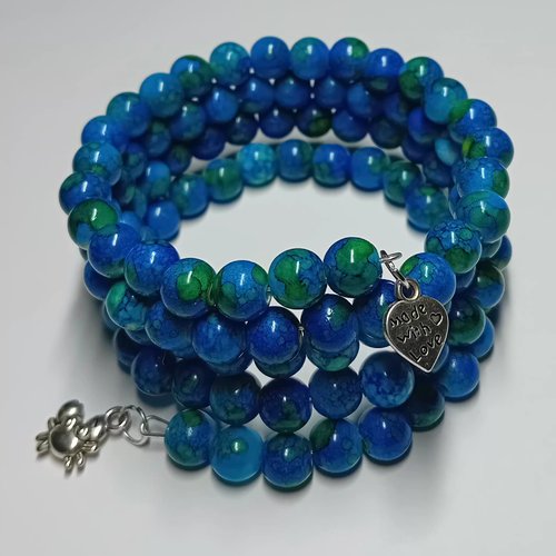 Bracelet  "lagon & crabe"