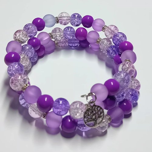 Bracelet  "lilas givré"