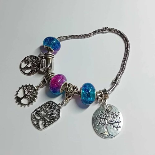 Bracelet charms "arbre de vie & sérénité"